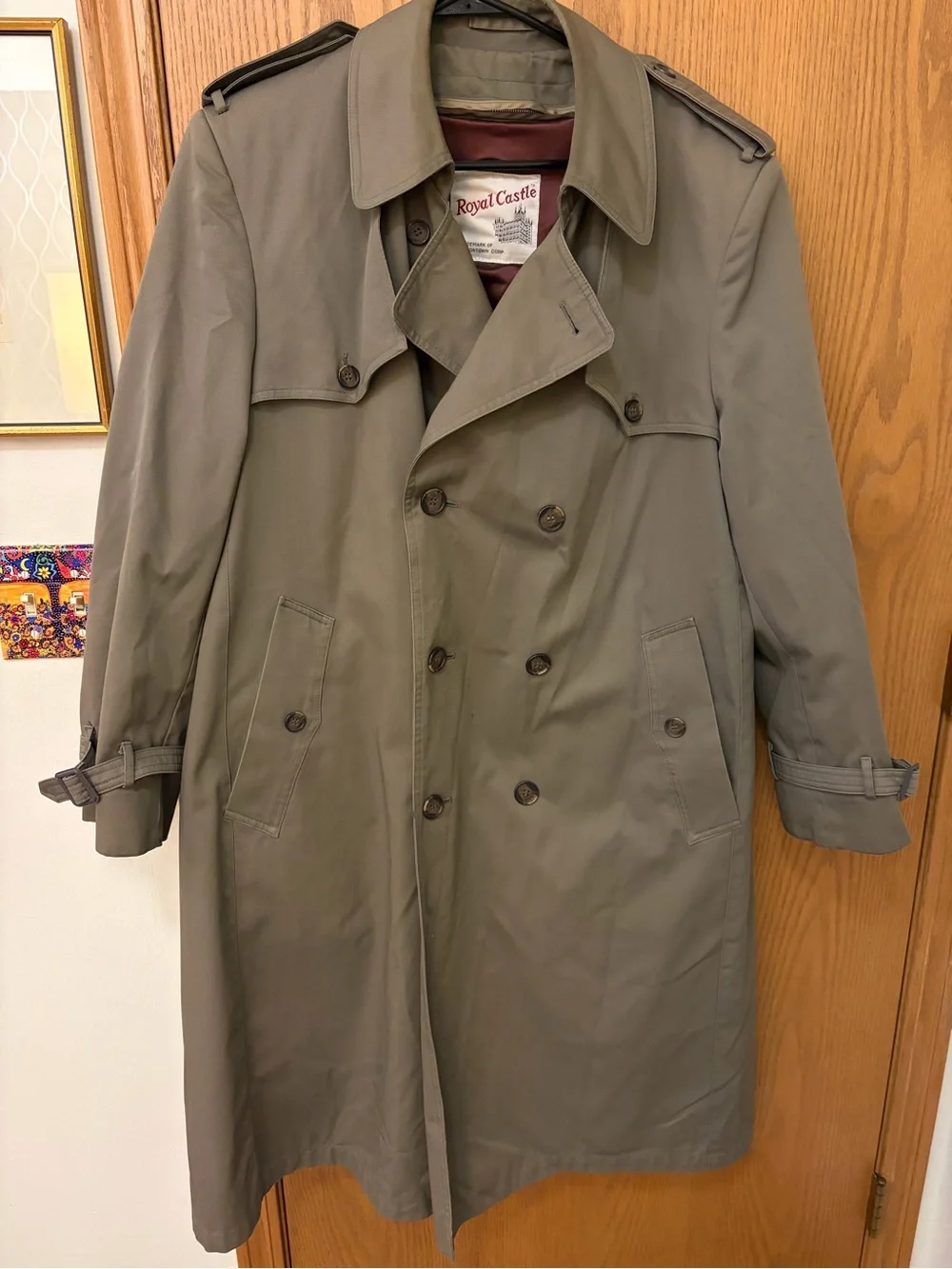 Men's Vintage Royal Castle by Londontown Double-Breasted Trench Coat (42R)